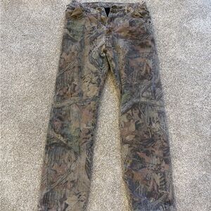 Vintage wrangler camo fleece lined jeans